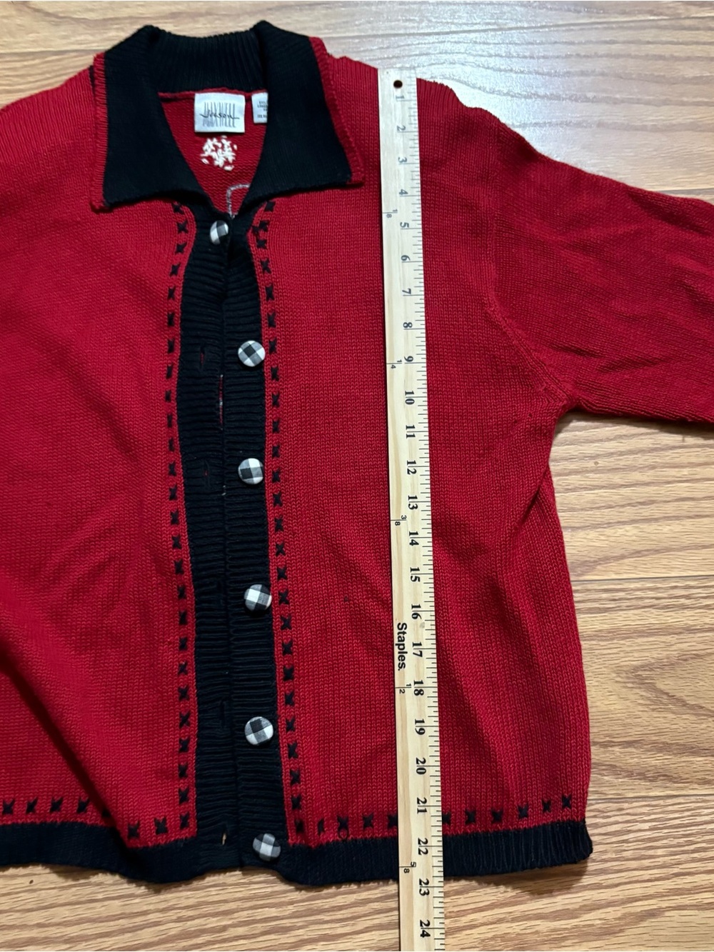 Vintage Jason Maxwell Christmas Snowman Cardigan Sweater Grannycore Medium - Picture 6 of 7